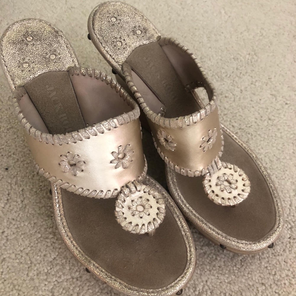 Jack Rogers Wooden Wedge Sandals